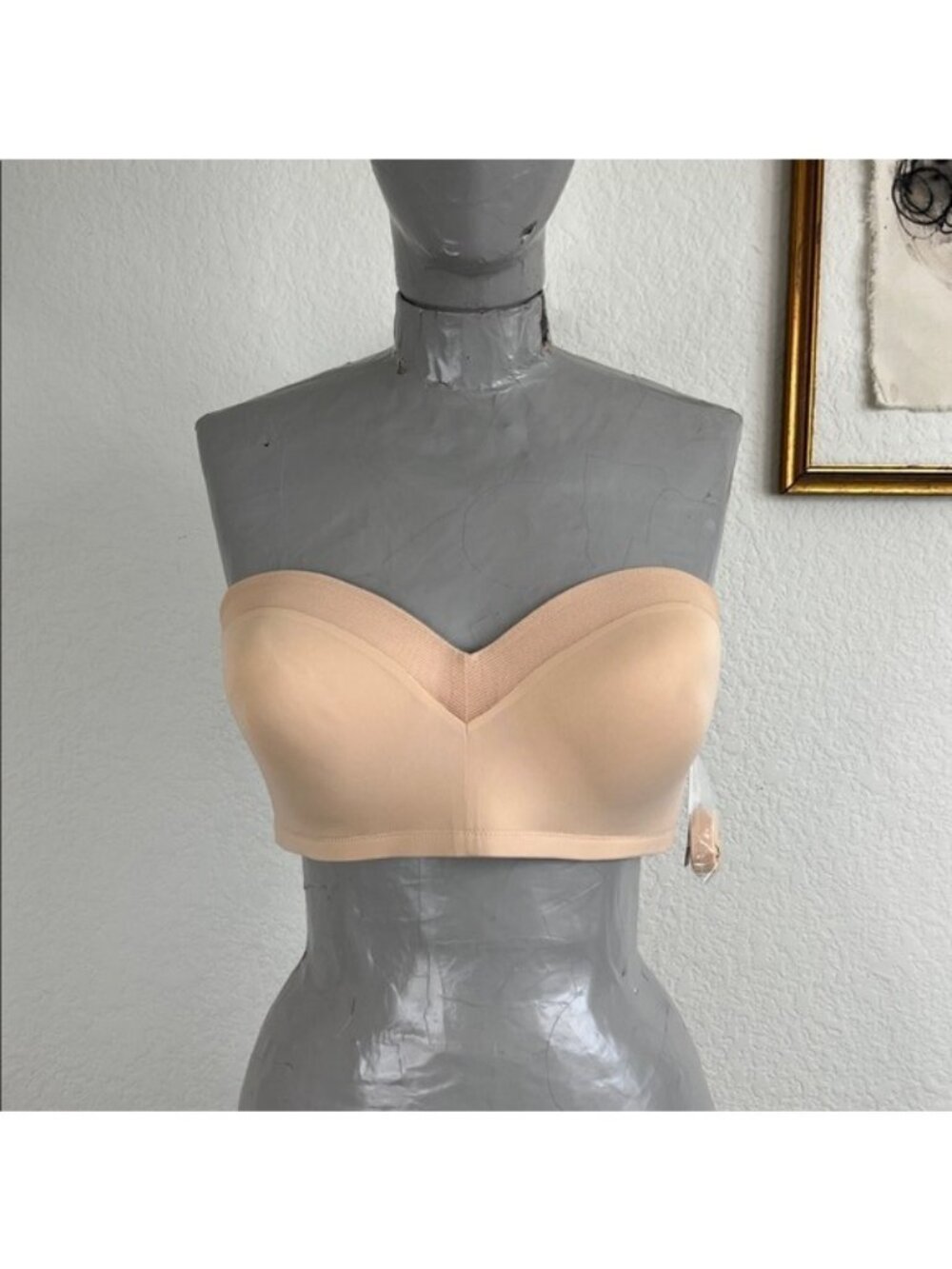 Lively No-Wire Removable Straps Toasted Almond Bra 32218 Mesh Adjustable 38C